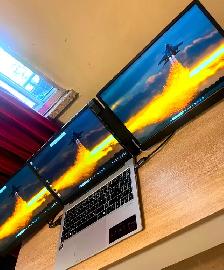 Portable Tri-Screen Monitor 15.6 inch