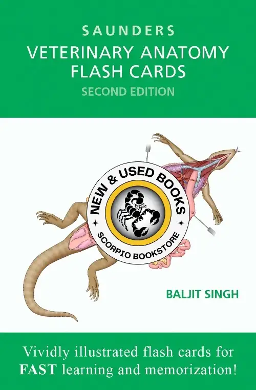 Veterinary Anatomy Flash Cards 2nd edition 9781455776832