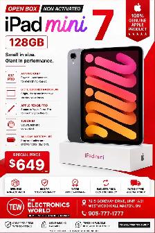brand new open Box Mini 7 A17 Pro chip non activated