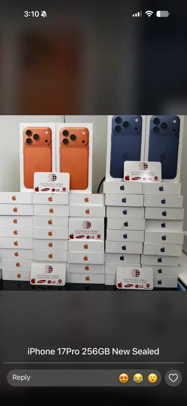 brand new sealed iPhone 17 Pro 256Gb ( 1 year apple warranty)