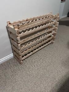 72 bottle wooden wine rack