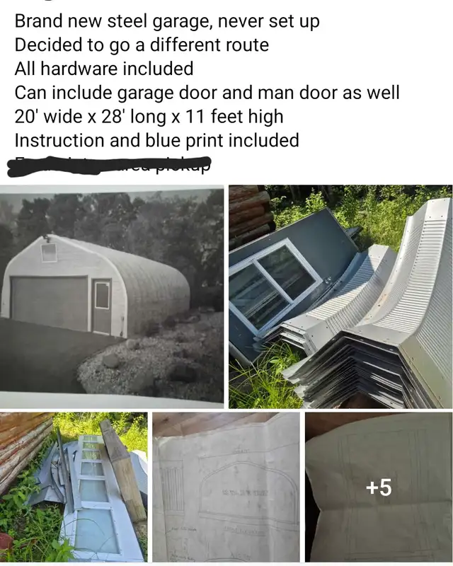 Steel garage 28 x 20
