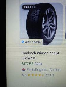 4 tires HANKOOK 205/55/R16 Winter tires. - Photo 3