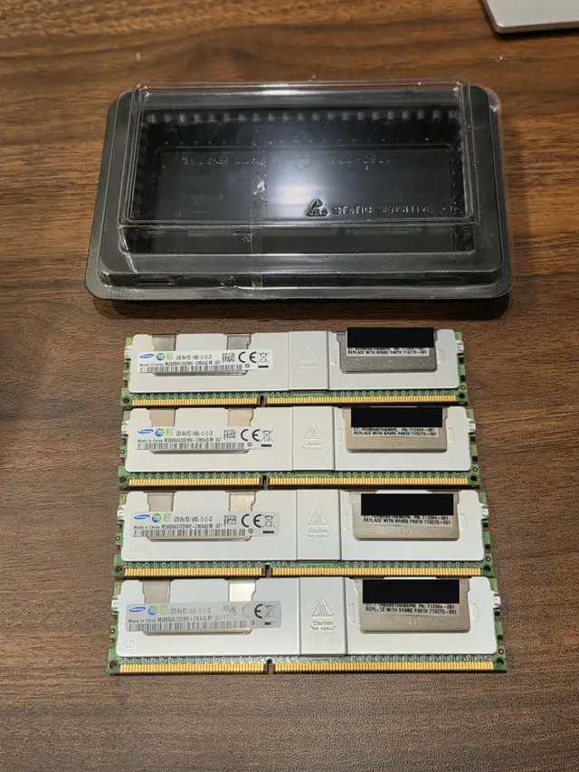 4x 32GB DDR3 ECC LRDIMM Server RAM HP 708643-B21