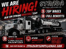 Experienced Semi Vac Operators, Mechanic and Admin Wanted