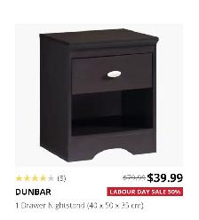 2 dark brown bedside tables - Photo 4