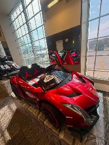 Kids Luxury Brand New Car- Rubber wheels, leather seat and RC