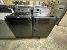 Laveuse sécheuse top load grises grande capacitée Maytag