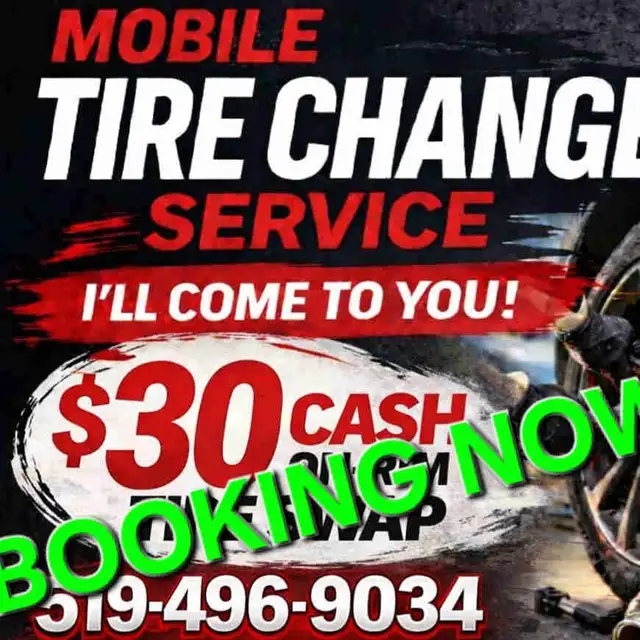 MOBILE Seasonal Tire Changes - BOOKING NOW FOR ONLY $30!