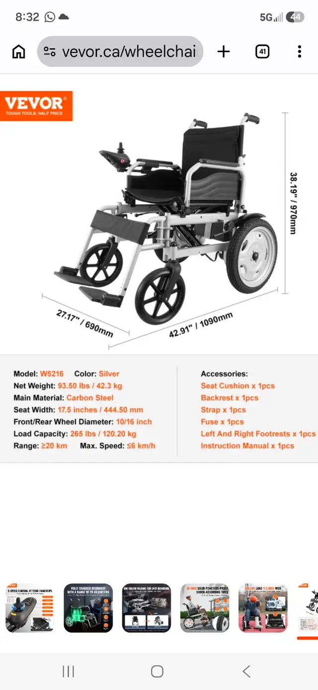 Electrical Wheel folding transport ( New)