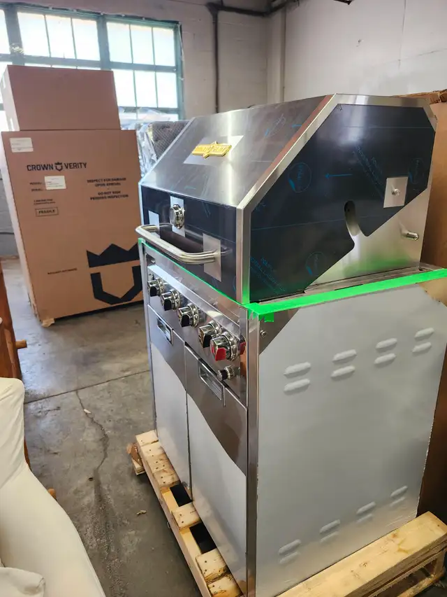 Brand new Crown Verity natural gas bbq with cart, 2 left at 5900