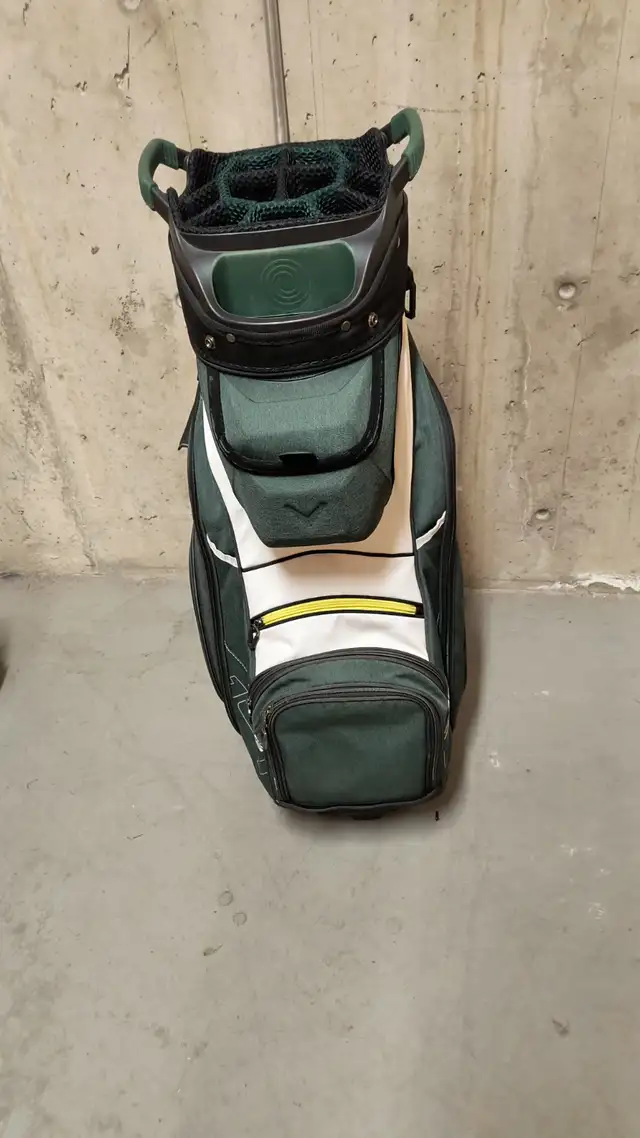 For sale golf cart bag and push cart $150.00