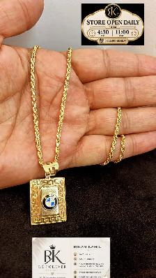 14K yellow Gold Chain with pendant # R 27 - Photo 4