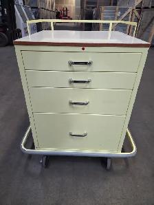 4 Drawer Rolling Metal Cabinet