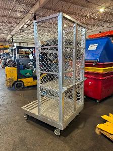 Used aluminum order picking platform.