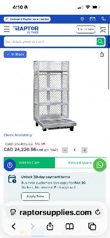 Used aluminum order picking platform. - Photo 2