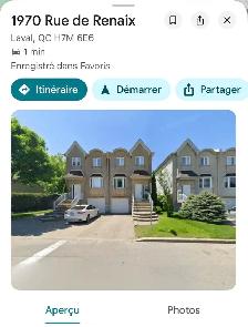 Maison jumelée de 3 chambres à coucher