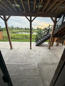 new two bedroom above ground basement apartment with ravine