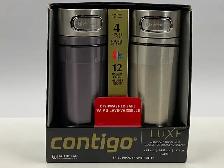 2 Pack Contigo Luxe AUTOSEAL Vacuum-Insulated Travel Mugs 14oz
