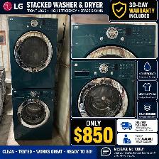 LG Front Load Washer & Dryer Set – 30-Day Warranty
