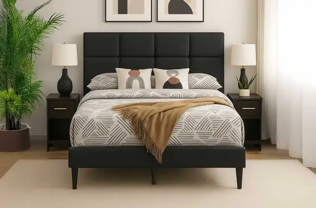 sale - queen bed  platform bed bed  bed frame