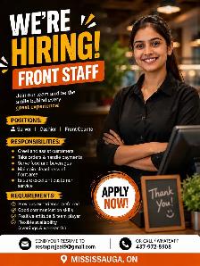 Job Listing — Front Staff