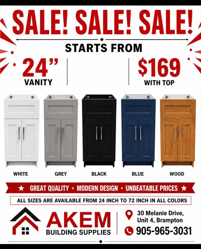 AKEM Building Supplies 24 Inch Vanity