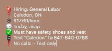 general labour