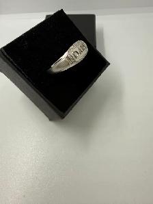 Men's 10K White Gold DAD Ring~Size 10 - Photo 2