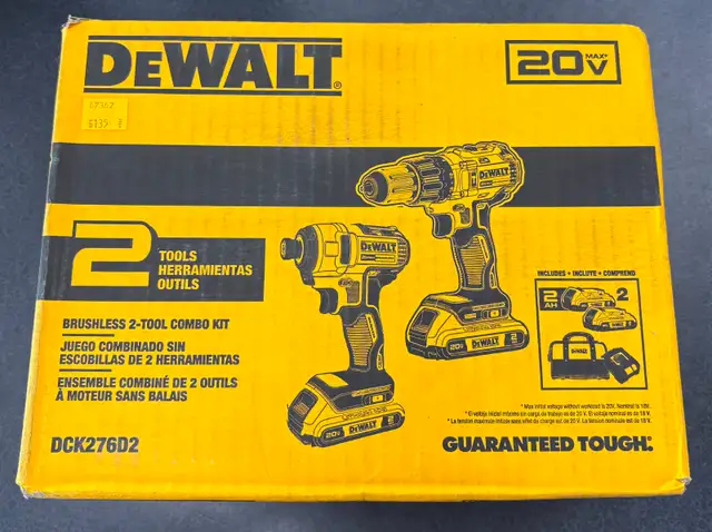 NEW Dewalt DCK276D2 Impact Driver & Hammer Drill Kit