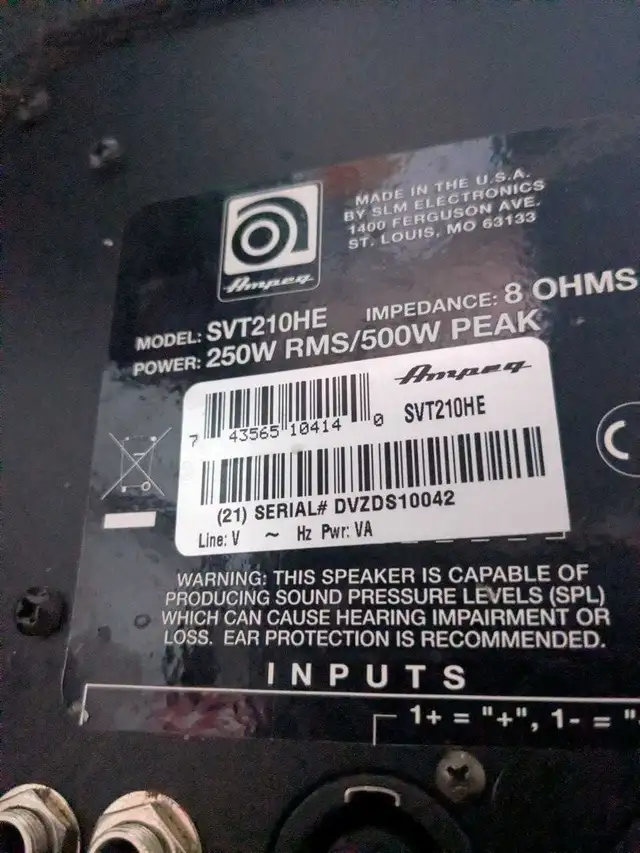 Ampeg SVT210HE Bass Cabinet