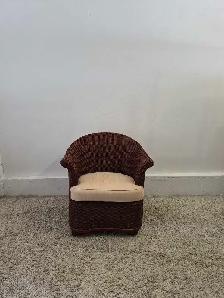 DELIVERY AVAILABLE Woven Rattan Barrel Single Sofa Chair Patio - Photo 3