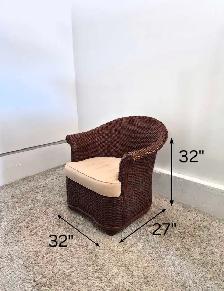 DELIVERY AVAILABLE Woven Rattan Barrel Single Sofa Chair Patio - Photo 9