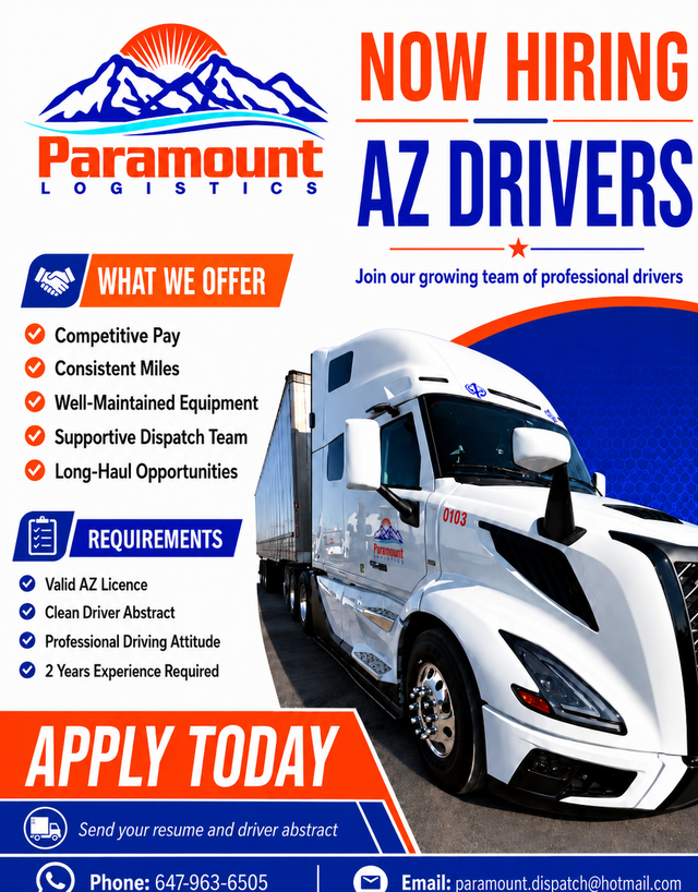 HIRING AZ Driver - Local PU and DL