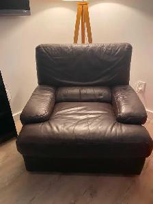 Leather sofa and armchair - Sofa et fauteuil en cuir - Photo 2