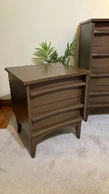 Mid century. Ensemble chambre à coucher. 2 tables de chevet nigh - Photo 6