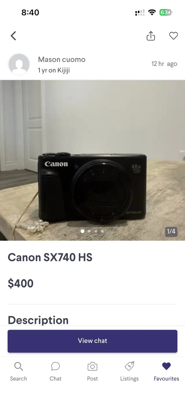 Scam Canon SX740