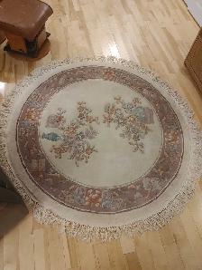 Tapis rond ( 100% laine ) 58' de diamètre ( sans les franges ) - Photo 5