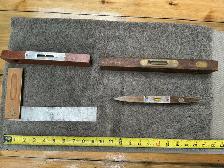 One Vintage Wood Straight Edge Level & 3 Wood Spirit Levels ! - Photo 4