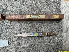 One Vintage Wood Straight Edge Level & 3 Wood Spirit Levels ! - Photo 6