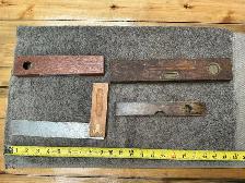 One Vintage Wood Straight Edge Level & 3 Wood Spirit Levels ! - Photo 7