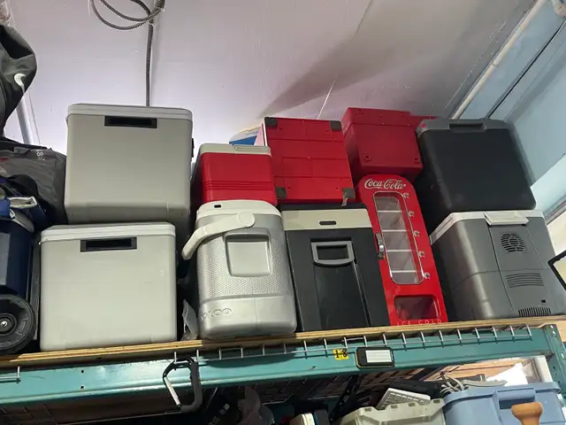 Assorted Portable Coolers and Electric Coolers sta