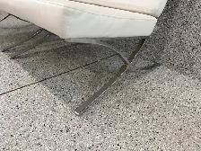 White Leather Lounge/Barcelona Chair - Photo 5