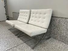 White Leather Lounge/Barcelona Chair - Photo 6