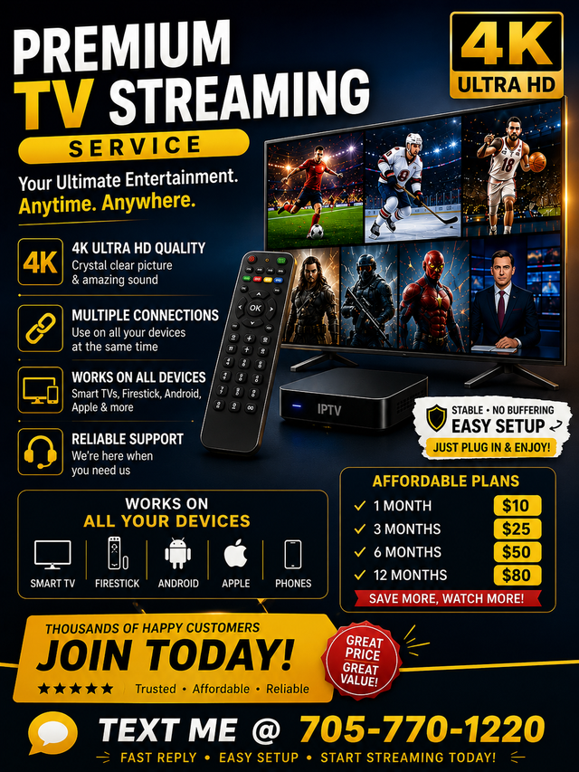 PREMIUM TV STREAMING — GREAT VALUE, EASY SETUP!