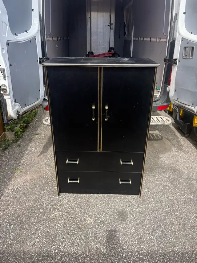 Free delivery used Black Wardrobe with Drawers