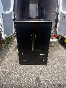 Free delivery used Black Wardrobe with Drawers