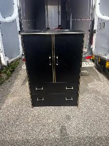 Free delivery used Black Wardrobe with Drawers - Photo 2