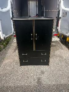 Free delivery used Black Wardrobe with Drawers - Photo 3