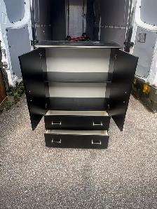 Free delivery used Black Wardrobe with Drawers - Photo 8